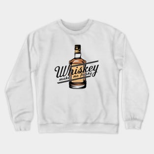 Whiskey Makes Me Frisky | Whiskey Bottle Crewneck Sweatshirt
